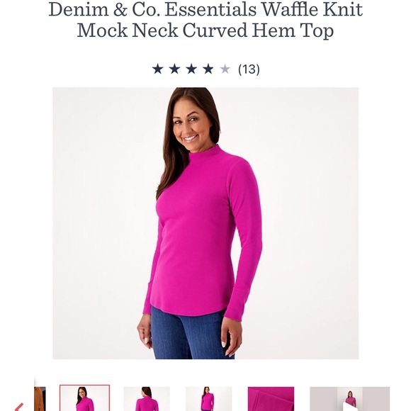 NWOT Mock neck waffle pullover shirt - Picture 6 of 8